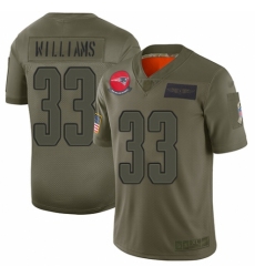 Youth New England Patriots #33 Joejuan Williams Limited Camo 2019 Salute to Service Football Jersey