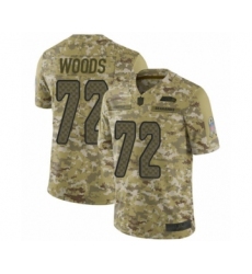 Men's Seattle Seahawks #72 Al Woods Limited Camo 2018 Salute to Service Football Jersey
