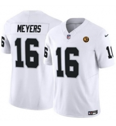 Men's Las Vegas Raiders #16 Jakobi Meyers White 2023 F U S E With John Madden Vapor Limited Stitched Football Jersey