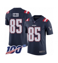 Youth New England Patriots #85 Ryan Izzo Limited Navy Blue Rush Vapor Untouchable 100th Season Football Jersey