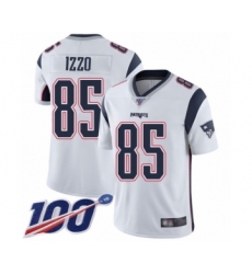 Youth New England Patriots #85 Ryan Izzo White Vapor Untouchable Limited Player 100th Season Football Jersey