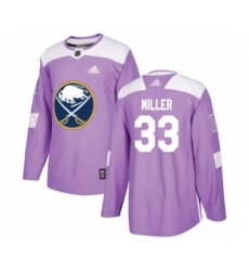 Men's Buffalo Sabres #33 Colin Miller Authentic Purple Fights Cancer Practice Hockey Jersey