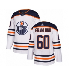 Men's Edmonton Oilers #60 Markus Granlund Authentic White Away Hockey Jersey