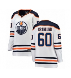 Women's Edmonton Oilers #60 Markus Granlund Authentic White Away Fanatics Branded Breakaway Hockey Jersey