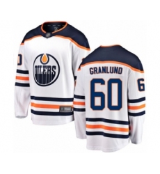 Youth Edmonton Oilers #60 Markus Granlund Authentic White Away Fanatics Branded Breakaway Hockey Jersey