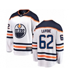 Youth Edmonton Oilers #62 Raphael Lavoie Authentic White Away Fanatics Branded Breakaway Hockey Jersey