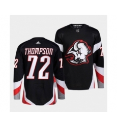 Men's Buffalo Sabres #72 Tage Thompson Black 2022-23 Stitched Jersey