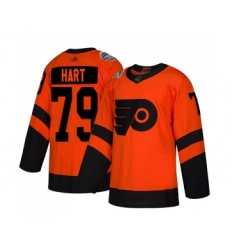 Youth Philadelphia Flyers #79 Carter Hart Authentic Orange 2019 Stadium Series Hockey Jersey