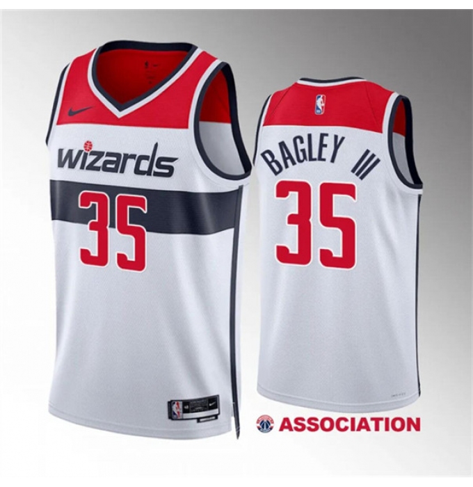 Men's Washington Wizards #35 Marvin Bagley III White Association Edition Stitched Basketball Jersey