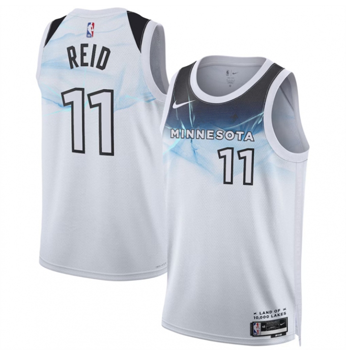 Men's Minnesota Timberwolves #11 Naz Reid White 2024-25 City Edition Stitched Jersey