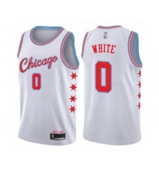 Youth Chicago Bulls #0 Coby White Swingman White Basketball Jersey - City Edition