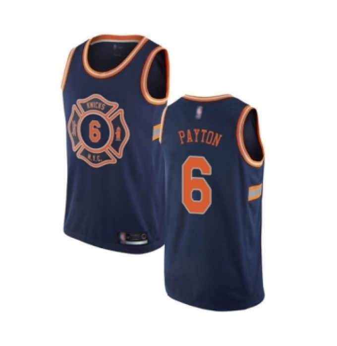 Youth New York Knicks #6 Elfrid Payton Swingman Navy Blue Basketball Jersey - City Edition