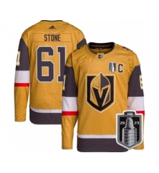 Men's Vegas Golden Knights #61 Mark Stone Gold 2023 Stanley Cup Final Stitched Jersey