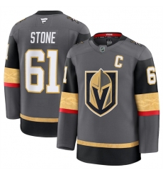 Men's Vegas Golden Knights #61 Mark Stone Grey 2024-25 Alternate Stitched Hockey Jersey