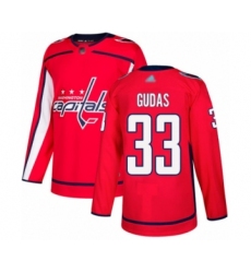 Men's Washington Capitals #33 Radko Gudas Authentic Red Home Hockey Jersey