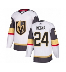 Youth Vegas Golden Knights #24 Jaycob Megna Authentic White Away Hockey Jersey