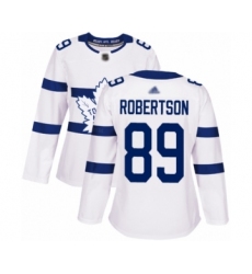 Women's Toronto Maple Leafs #89 Nicholas Robertson Authentic White 2018 Stadium Series Hockey Jersey