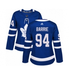 Women's Toronto Maple Leafs #94 Tyson Barrie Authentic Royal Blue Home Hockey Jersey