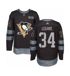 Men's Pittsburgh Penguins #34 Nathan Legare Authentic Black 1917-2017 100th Anniversary Hockey Jersey