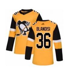 Youth Pittsburgh Penguins #36 Joseph Blandisi Authentic Gold Alternate Hockey Jersey