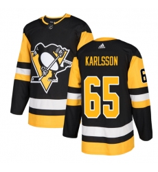 Men's Pittsburgh Penguins #65 Erik Karlsson Black Stitched Jersey