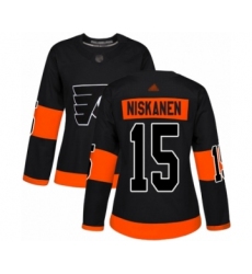 Women's Philadelphia Flyers #15 Matt Niskanen Authentic Black Alternate Hockey Jersey