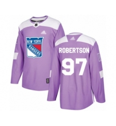 Youth New York Rangers #97 Matthew Robertson Authentic Purple Fights Cancer Practice Hockey Jersey