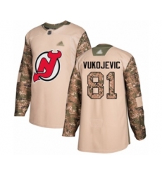 Youth New Jersey Devils #81 Michael Vukojevic Authentic Purple Fights Cancer Practice Hockey Jersey