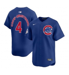 Men's Chicago Cubs #4 Pete Crow-Armstrong Royal Limited Stitched Baseball Jersey