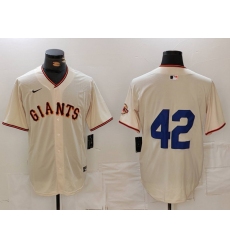 Men's San Francisco Giants #42 Jackie Robinson Cream Limited Stitched Cool Base Jersey