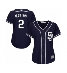 Women's San Diego Padres #2 Nick Martini Authentic Navy Blue Alternate 1 Cool Base Baseball Player Jersey