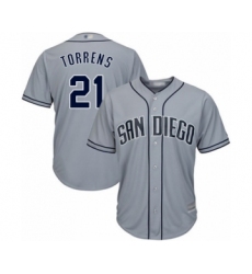Women's San Diego Padres #21 Luis Torrens Authentic Grey Road Cool Base Baseball Player Jersey