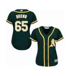 Women's Oakland Athletics #65 Seth Brown Authentic Green Alternate 1 Cool Base Baseball Player Jersey
