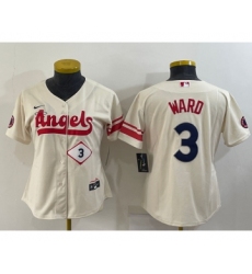 Women's Los Angeles Angels #3 Taylor Ward 2022 Cream City Connect Stitched Baseball Jersey(Run Small)