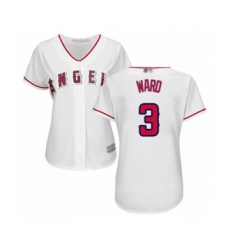 Women's Los Angeles Angels of Anaheim #3 Taylor Ward Authentic White Home Cool Base Baseball Player Jersey