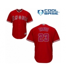 Youth Los Angeles Angels of Anaheim #23 Matt Thaiss Authentic Red Alternate Cool Base Baseball Player Jersey