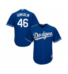 Men's Los Angeles Dodgers #46 Tony Gonsolin Royal Blue Alternate Flex Base Authentic Collection Baseball Player Jersey