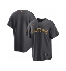 Men's Cleveland Guardians Blank Charcoal 2022 All-Star Cool Base Stitched Baseball Jersey