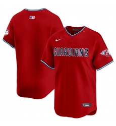 Men's Cleveland Guardians Blank Red Alternate Limited Stitched Baseball Jersey