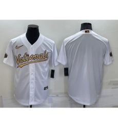 Men's Washington Nationals Blank White 2022 All Star Stitched Cool Base Nike Jersey