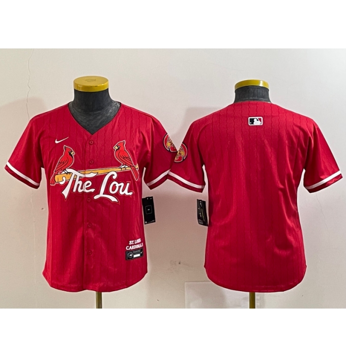 Youth St Louis Cardinals Blank Red 2024 City Connect Limited Stitched Jersey