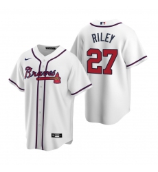 Men's Nike Atlanta Braves #27 Austin Riley White Home Stitched Baseball Jersey