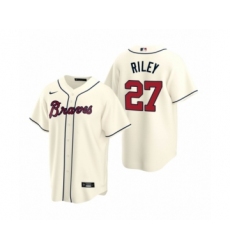 Women Atlanta Braves #27 Austin Riley Nike Cream 2020 Replica Alternate Jersey