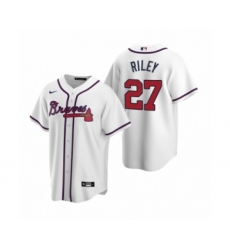 Youth Atlanta Braves #27 Austin Riley Nike White 2020 Replica Home Jersey