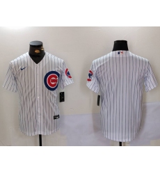 Men's Chicago Cubs Blank White With Stitched Cool Base Nike Jersey