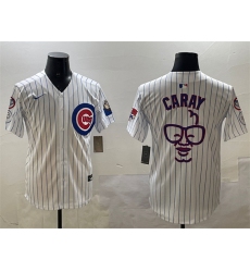 Men's Chicago Cubs White Harry Caray 'Holy Cow' Limited Stitched Baseball Jersey