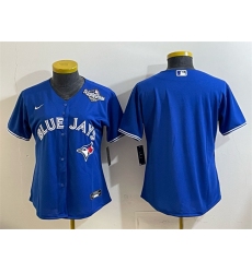 Women's Toronto Blue Jays Blank Royal 2025 World Series Cool Base Stitched Baseball Jersey(Run Small)