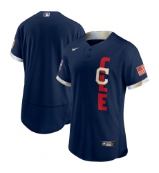 Men's Cleveland Indians Blank Nike Navy 2021 MLB All-Star Game Authentic Jersey