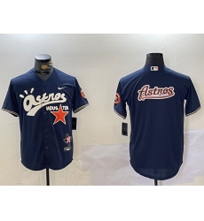 Men's Houston Astros Blank Navy Cactus Jack Vapor Premier Stitched Baseball Jerseys