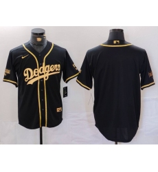 Men's Los Angeles Dodgers Blank Black Gold World Series Champions Cool Base Stitched Jersey